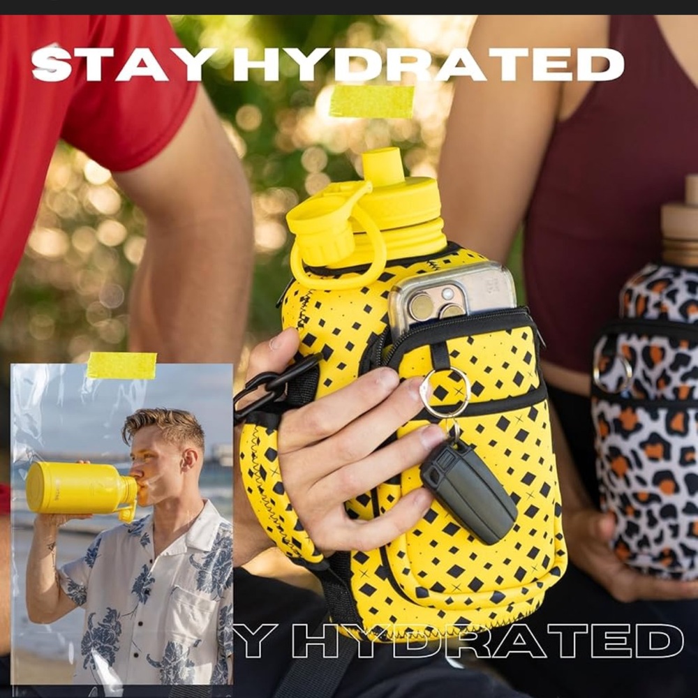 Thermosis Half Gallon Insulated
Water Bottle With Sleeve 64oz